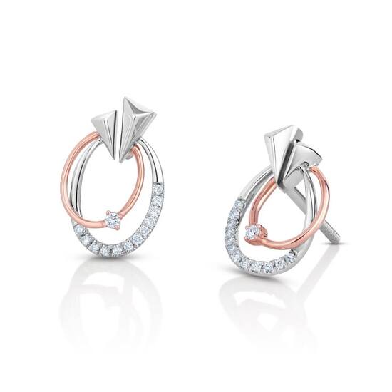 The Velvet Vault - Platinum & Rose Gold Earrings